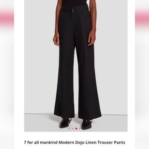 7 For All Mankind "Dojo Modern Trouser" Black High Rise, Flare Pants. 27".
